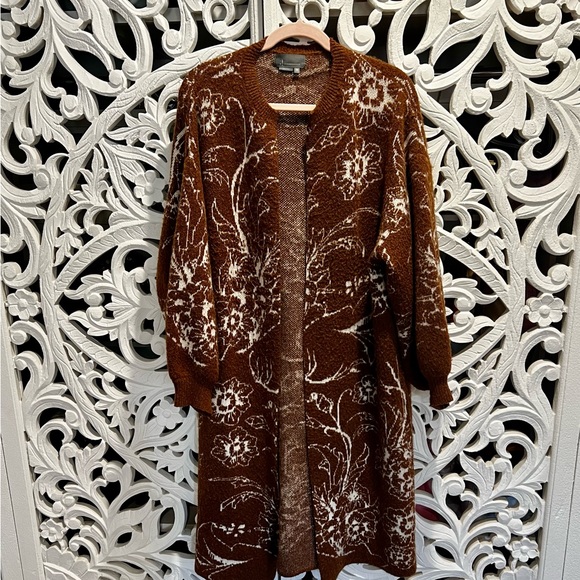 Anthropologie Floral Jacquard Cardigan - Picture 4 of 7